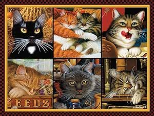 Buffalo Games - Charles Wysocki - Cat Collage - 750 Piece Jigsaw Puzzle for Adults Challenging Puzzle Perfect for Game Nights - Finished Size 24.00 x 18.00